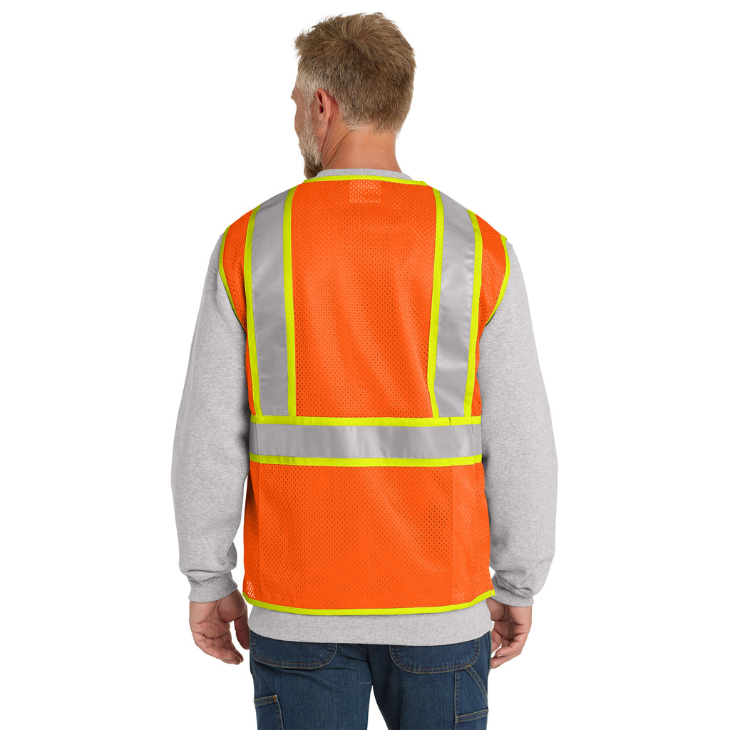 CornerStone CSV105 ANSI 107 Class 2 Surveyor Zippered Two-Tone Safety Vest | Custom Logo Print