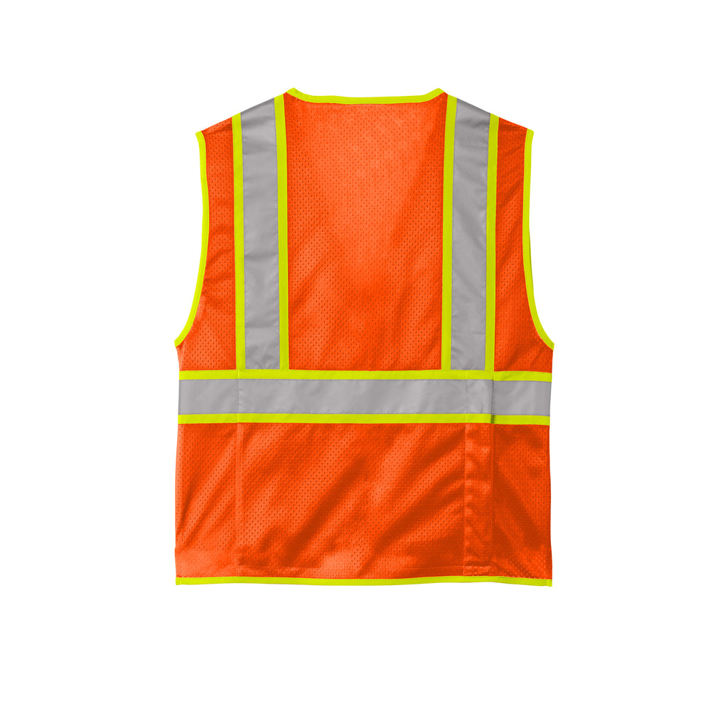 CornerStone CSV105 ANSI 107 Class 2 Surveyor Zippered Two-Tone Safety Vest | Custom Logo Print