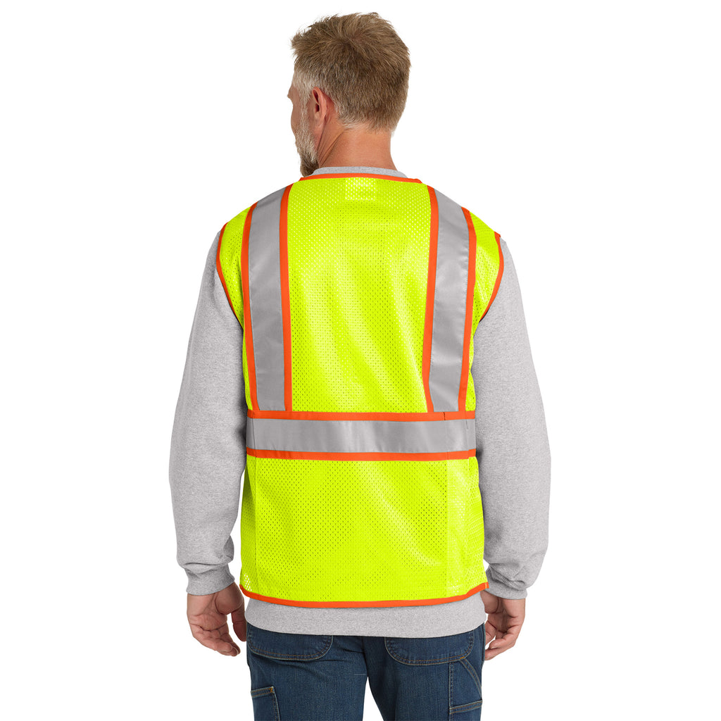 CornerStone CSV105 ANSI 107 Class 2 Surveyor Zippered Two-Tone Safety Vest | Custom Logo Print