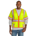 CornerStone CSV106 ANSI 107 Class 3 Surveyor Mesh Zippered Short Sleeve Vest | Custom Logo Print
