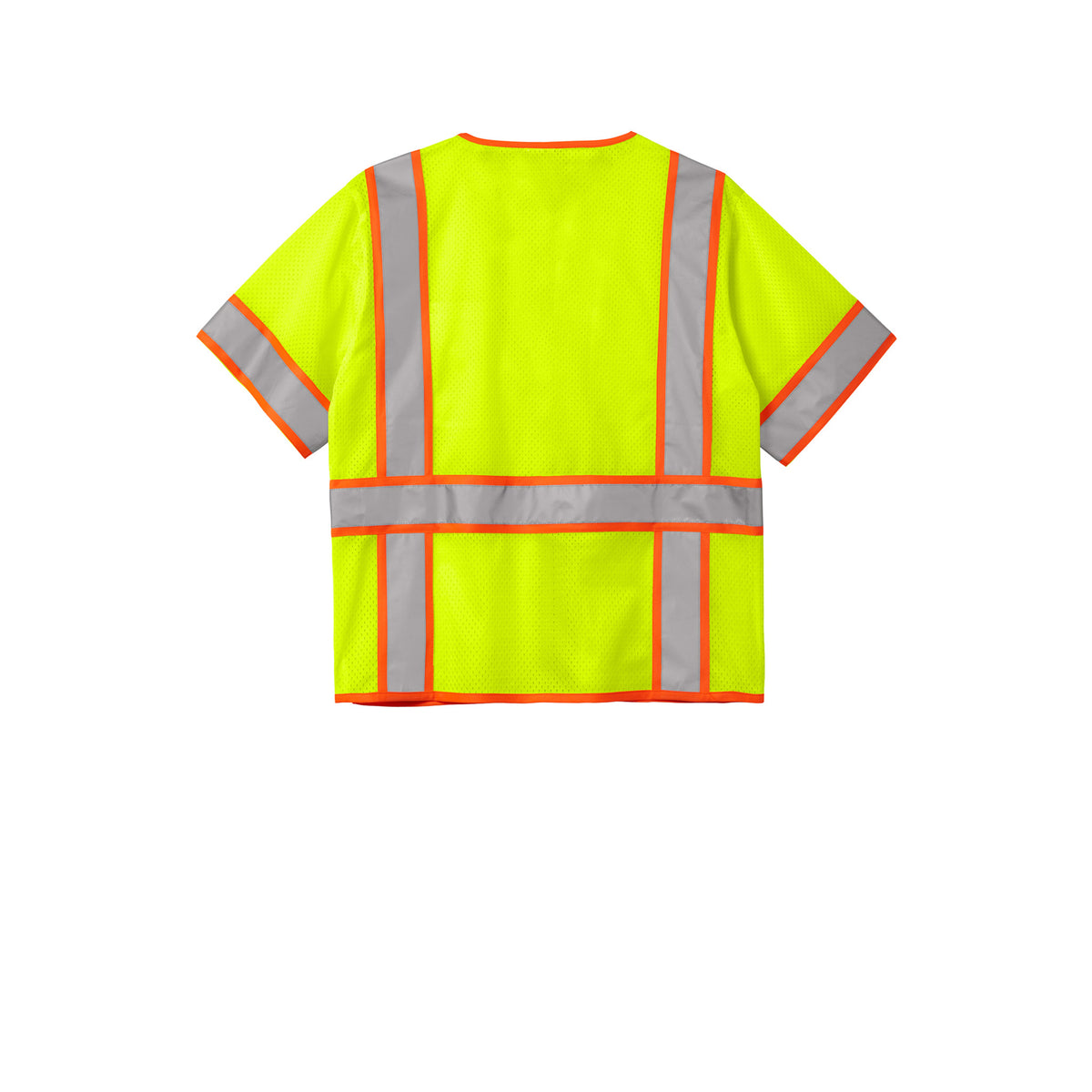 CornerStone CSV106 ANSI 107 Class 3 Surveyor Mesh Zippered Short Sleeve Vest | Custom Logo Print
