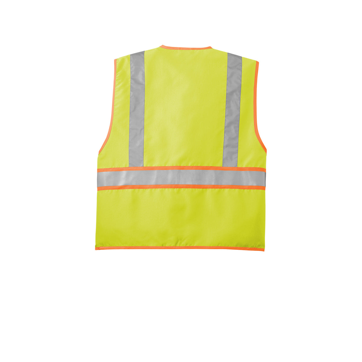 CornerStone CSV407 ANSI 107 Class 2 Dual-Color Zippered Safety Vest | Custom Logo Print