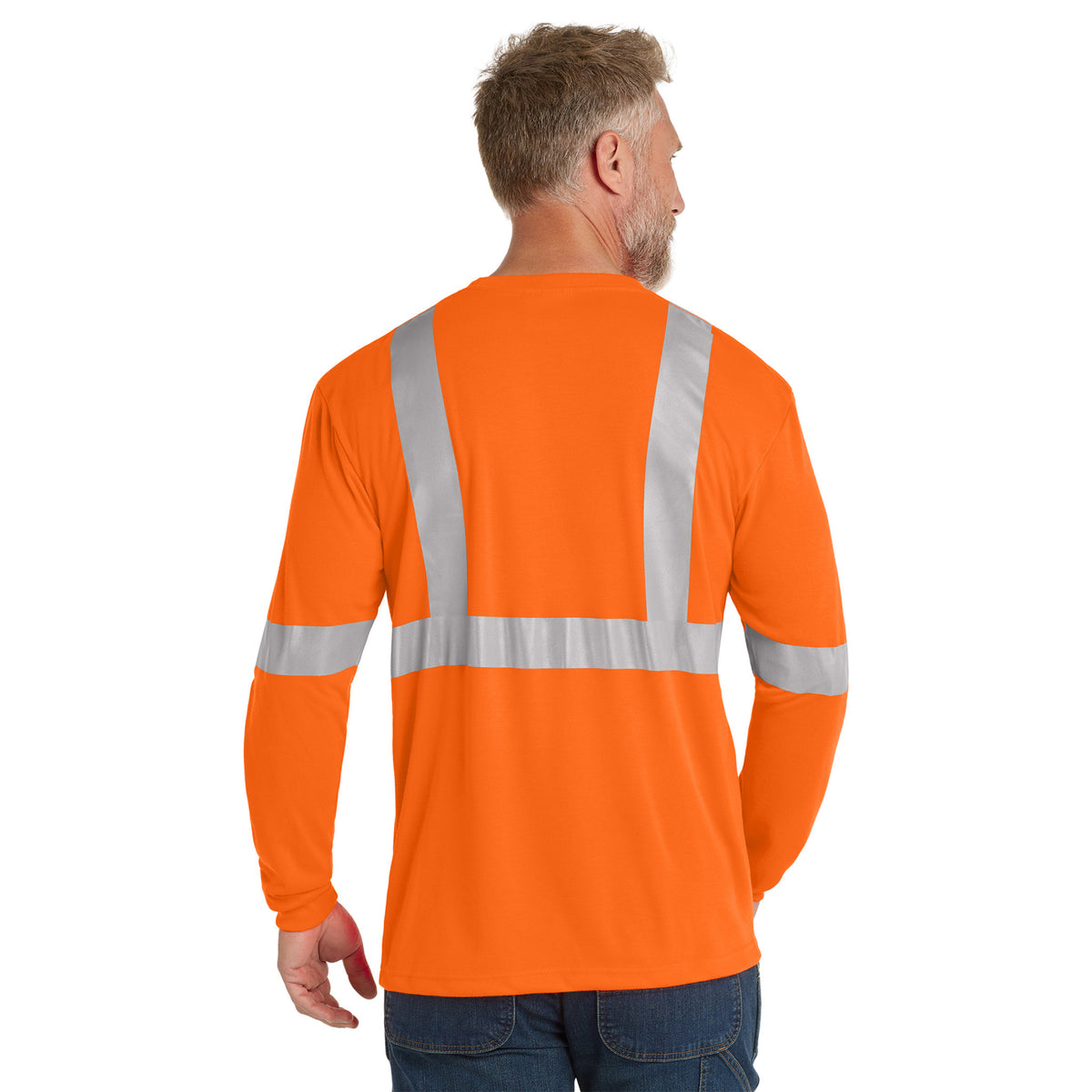 CornerStone CS401LS ANSI Class 2 Long Sleeve Safety T-Shirt | Custom Logo Print