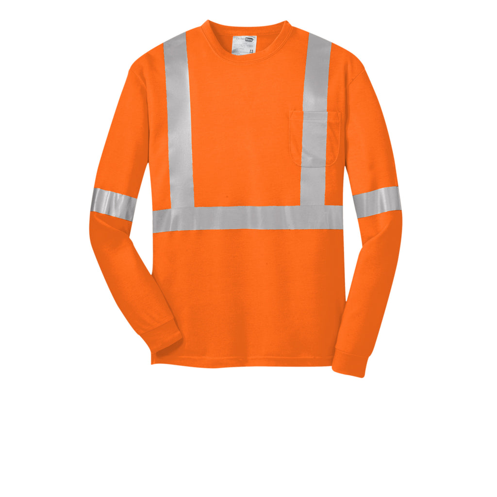 CornerStone CS401LS ANSI Class 2 Long Sleeve Safety T-Shirt | Custom Logo Print