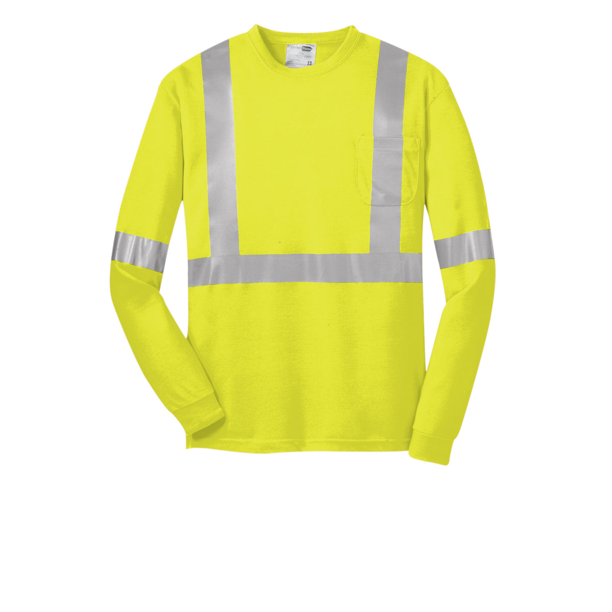 CornerStone CS401LS ANSI Class 2 Long Sleeve Safety T-Shirt | Custom Logo Print