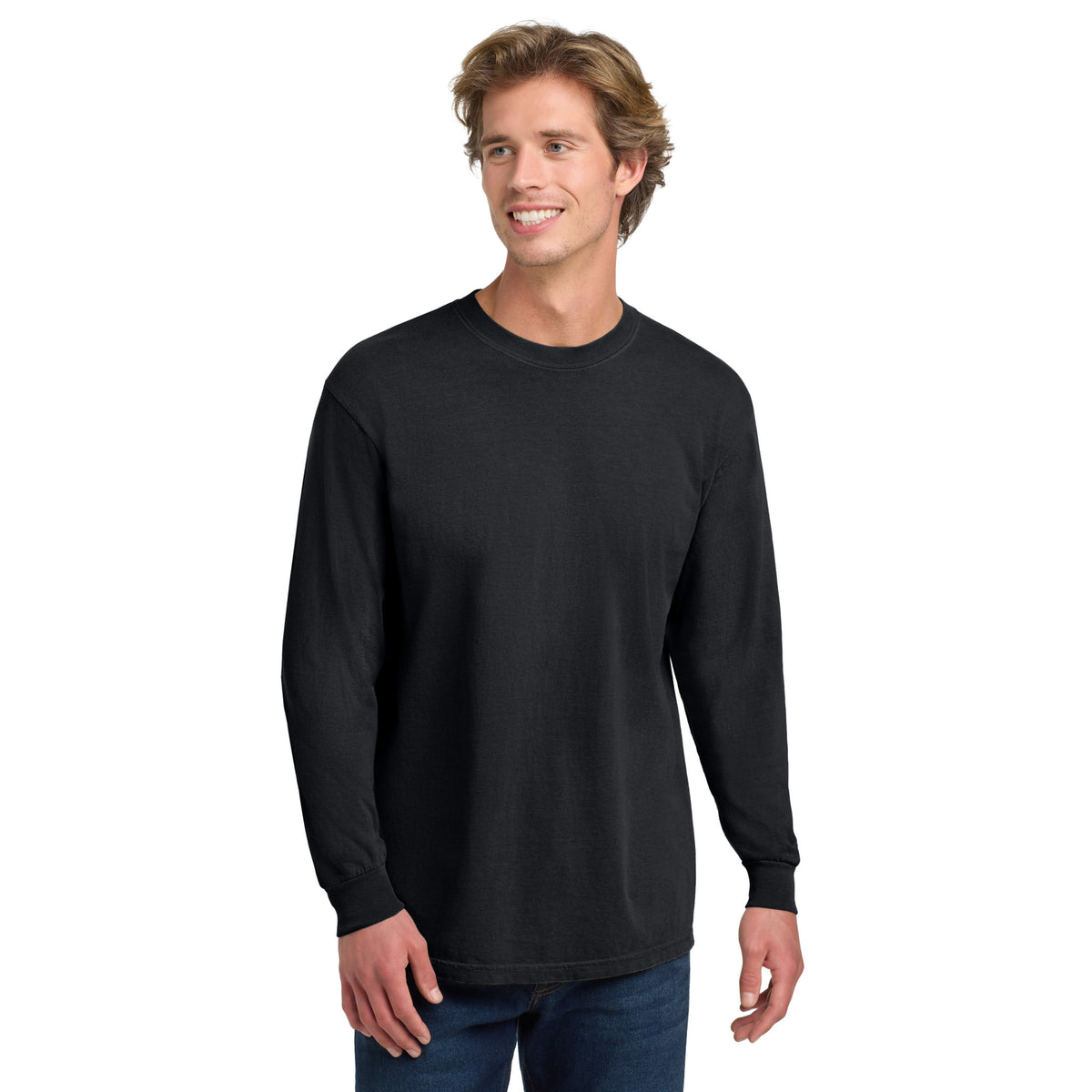 Comfort Colors 6014 Heavyweight Garment-Dyed Long Sleeve T-Shirt | Custom DTF Print