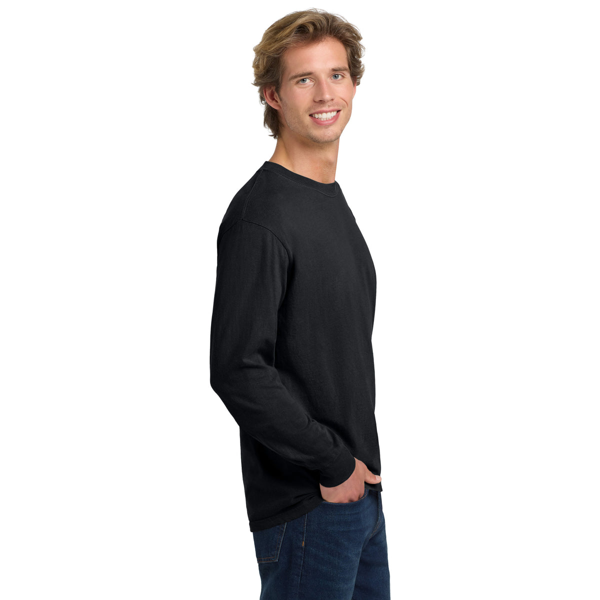 Comfort Colors 6014 Heavyweight Garment-Dyed Long Sleeve T-Shirt | Custom DTF Print