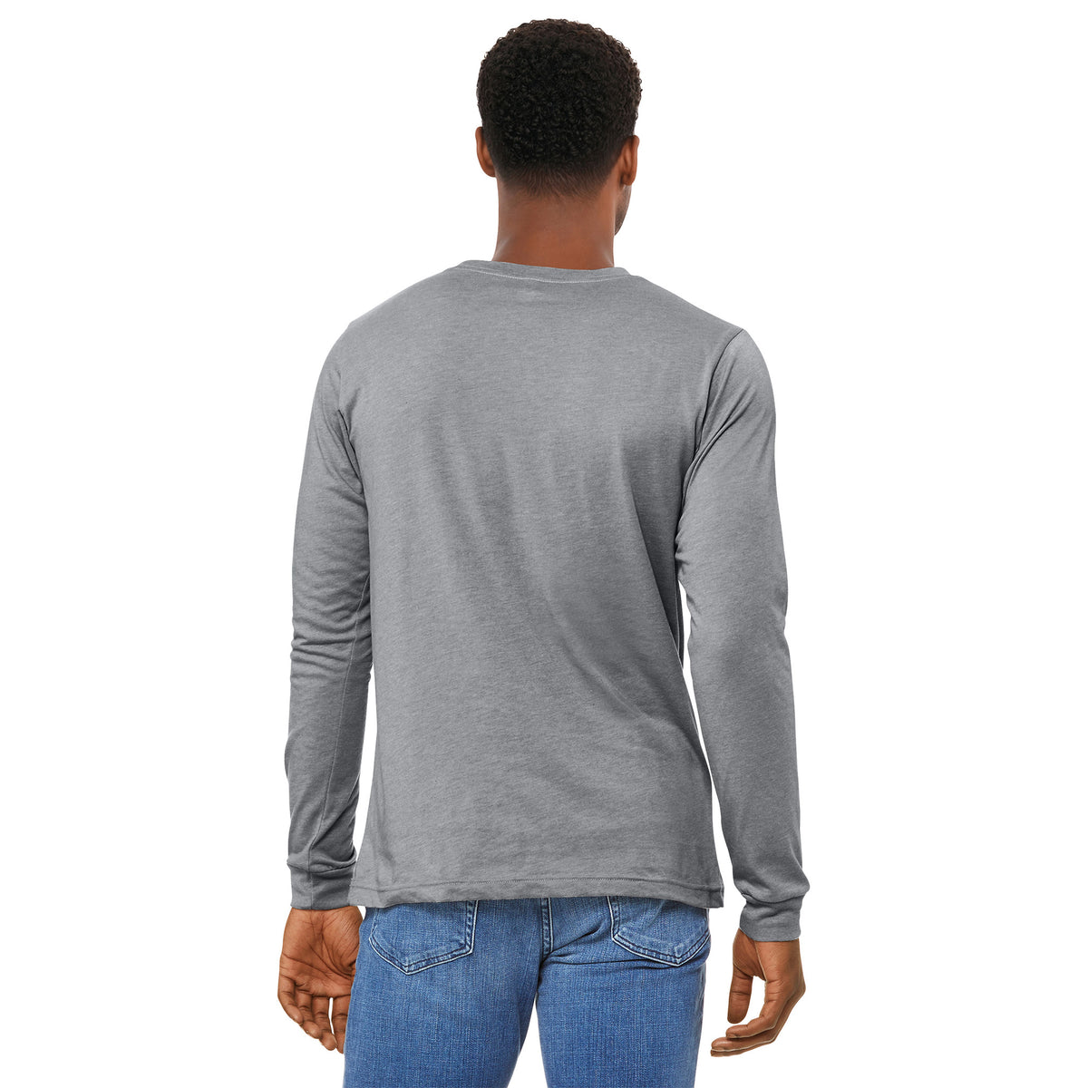 Bella + Canvas 3501CVC Unisex Heather Long Sleeve T-Shirt | Custom DTF Print
