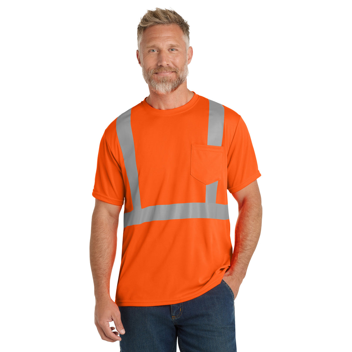 CornerStone CS200 ANSI 107 Class 2 High-Visibility Mesh T-Shirt | Custom DTF Print