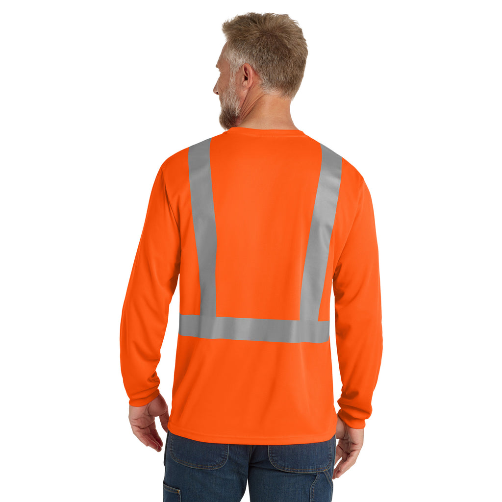 CornerStone CS201 ANSI 107 Class 2 Long Sleeve High-Visibility Mesh T-Shirt | Custom DTF Print