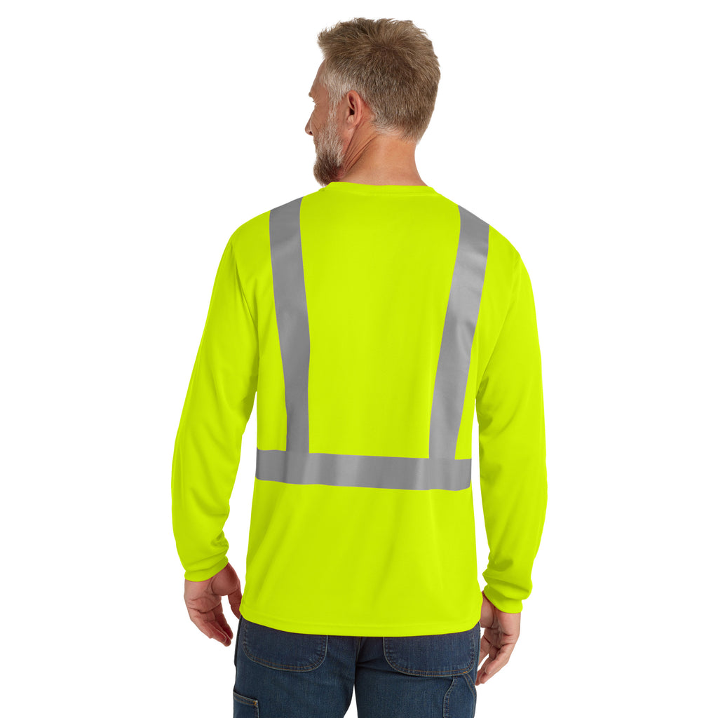 CornerStone CS201 ANSI 107 Class 2 Long Sleeve High-Visibility Mesh T-Shirt | Custom DTF Print