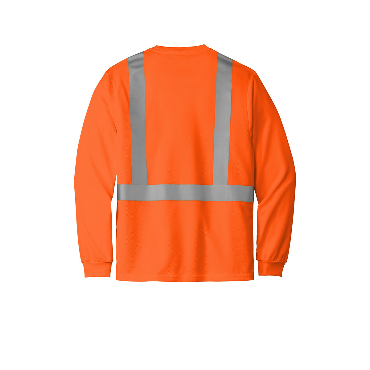 CornerStone CS201 ANSI 107 Class 2 Long Sleeve High-Visibility Mesh T-Shirt | Custom DTF Print