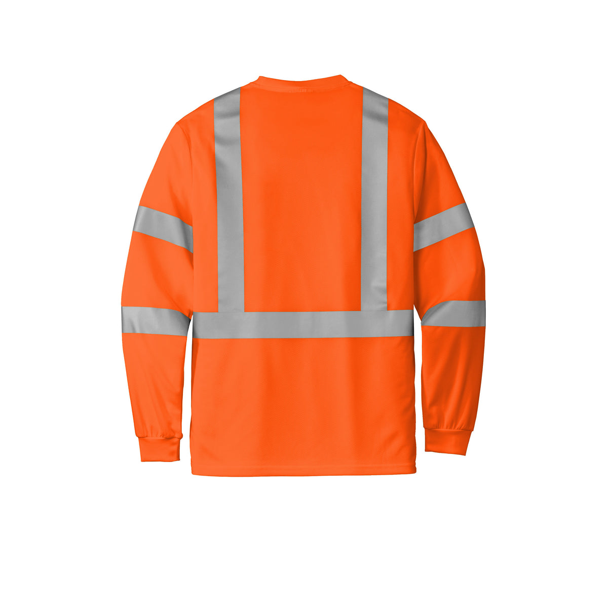 CornerStone CS203 ANSI 107 Class 3 Long Sleeve High-Visibility Mesh T-Shirt | Custom DTF Print