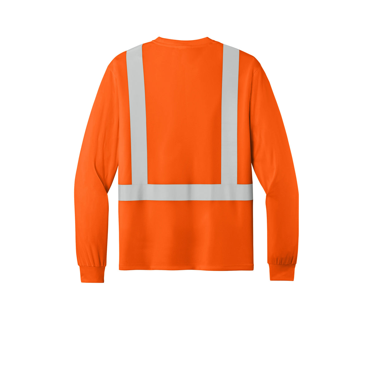 CornerStone CS207 ANSI 107 Class 2 Long Sleeve Mesh Blocked Safety T-Shirt | Custom DTF Print