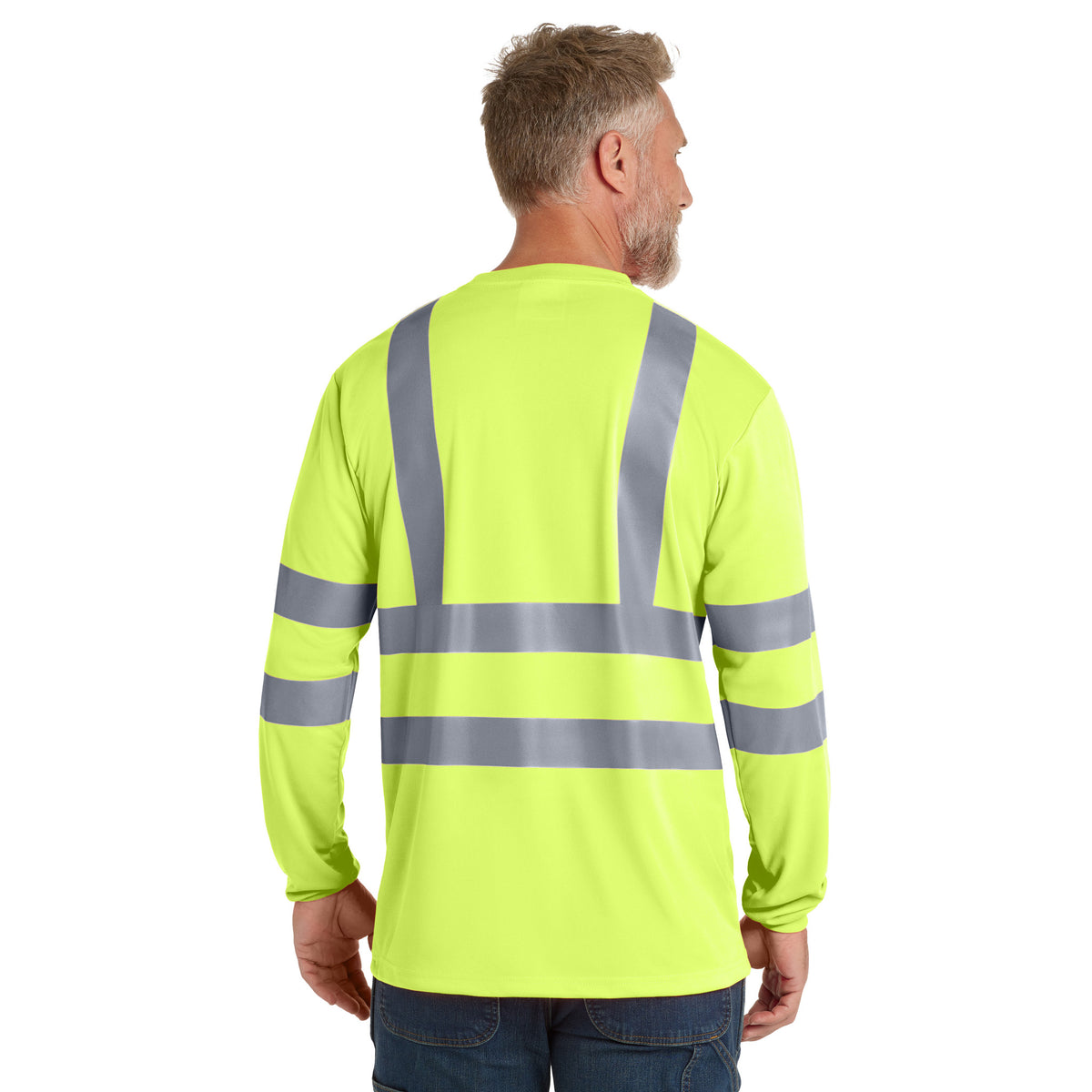 CornerStone CS409 ANSI 107 Class 3 Long Sleeve Reflective Safety T-Shirt | Custom DTF Print