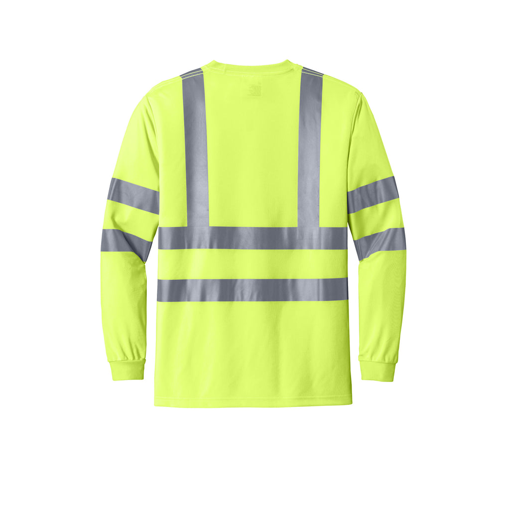 CornerStone CS409 ANSI 107 Class 3 Long Sleeve Reflective Safety T-Shirt | Custom DTF Print