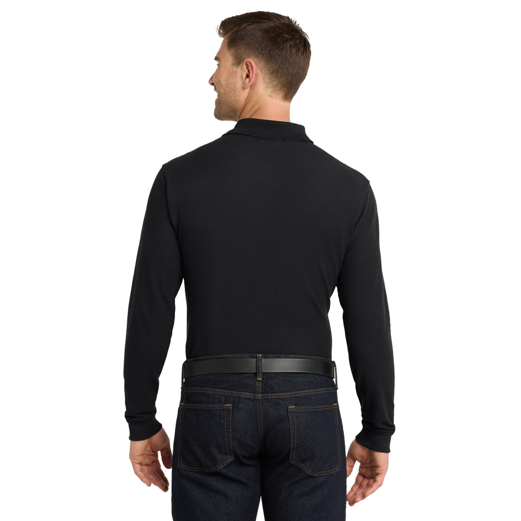 Port Authority K100LS Core Classic Long Sleeve Pique Polo | Custom Logo Print