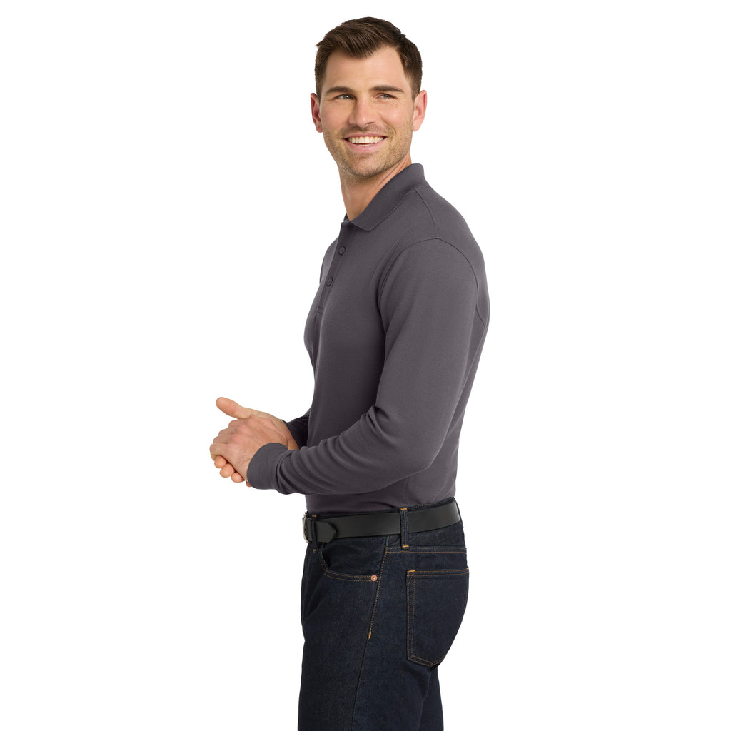 Port Authority K100LS Core Classic Long Sleeve Pique Polo | Custom Logo Print