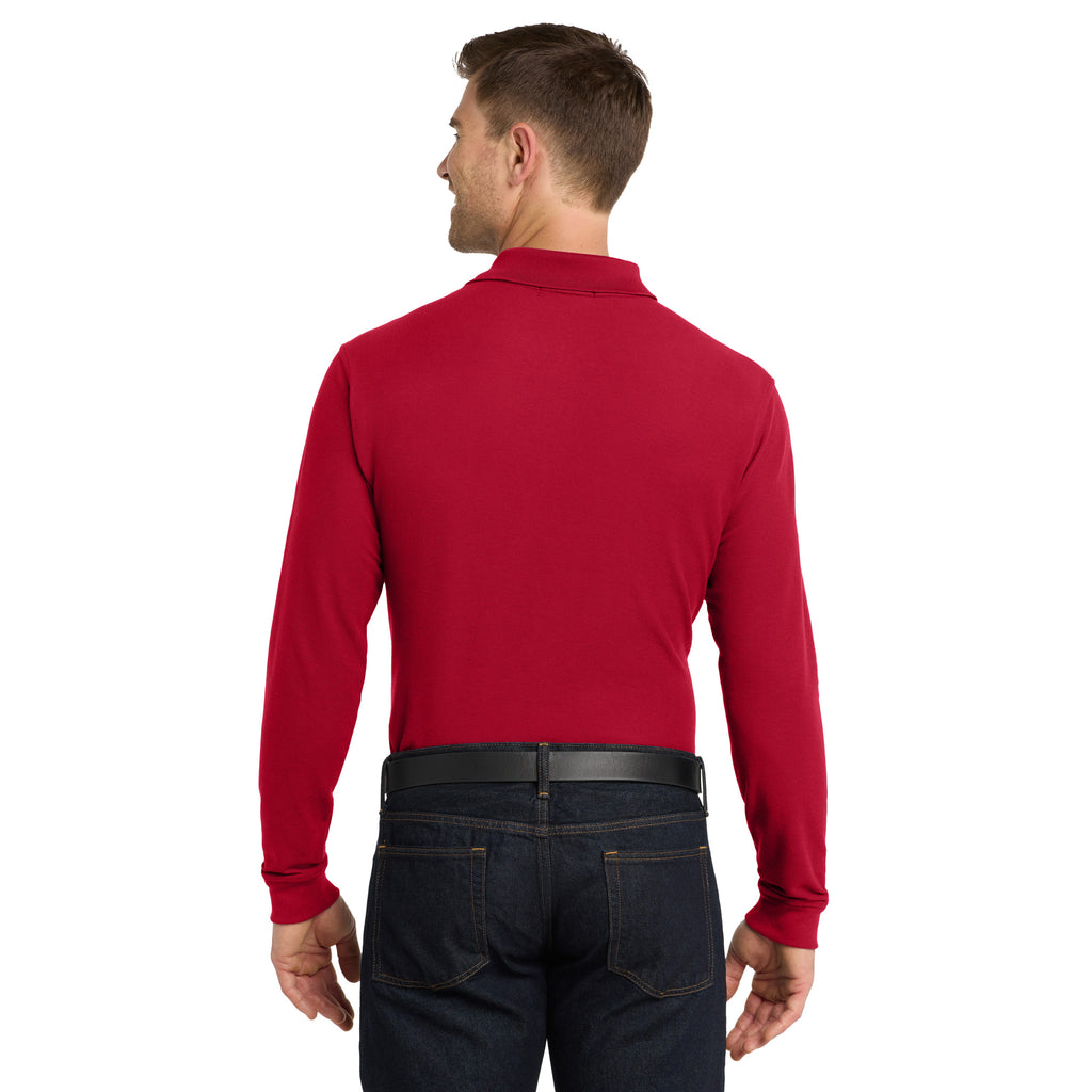 Port Authority K100LS Core Classic Long Sleeve Pique Polo | Custom Logo Print
