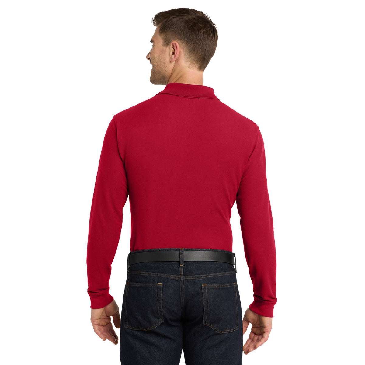 Port Authority K100LS Core Classic Long Sleeve Pique Polo | Custom Logo Print