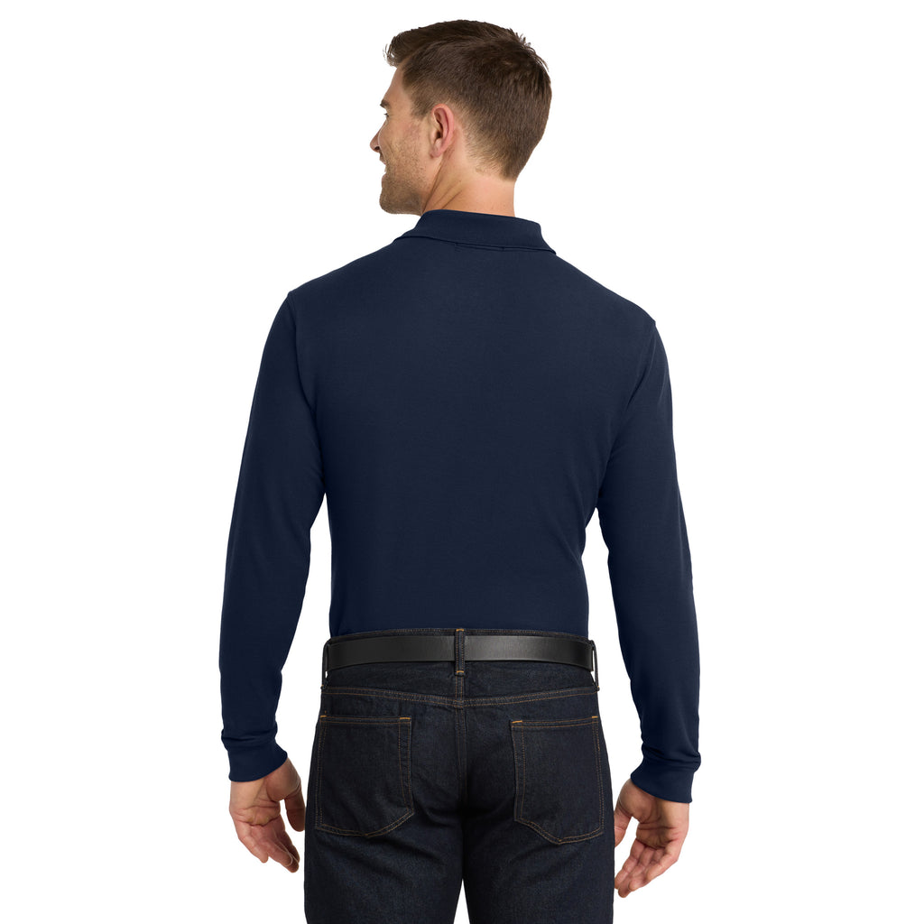 Port Authority K100LS Core Classic Long Sleeve Pique Polo | Custom Logo Print