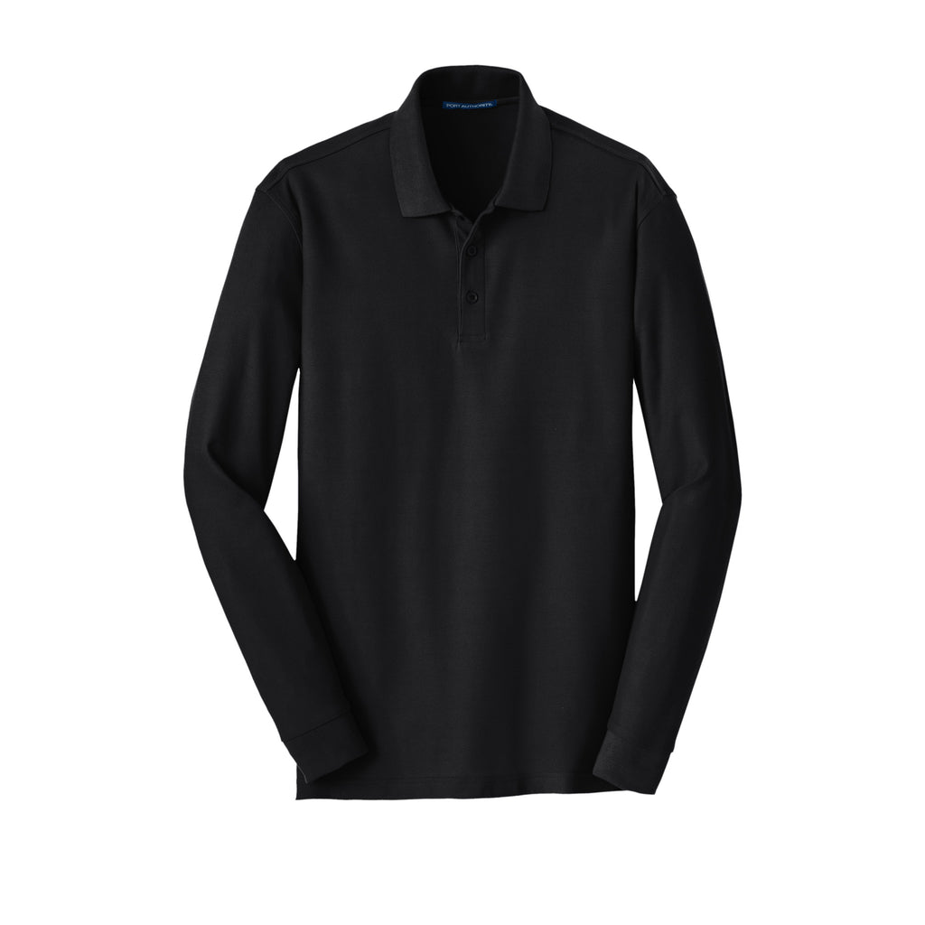 Port Authority K100LS Core Classic Long Sleeve Pique Polo | Custom Logo Print