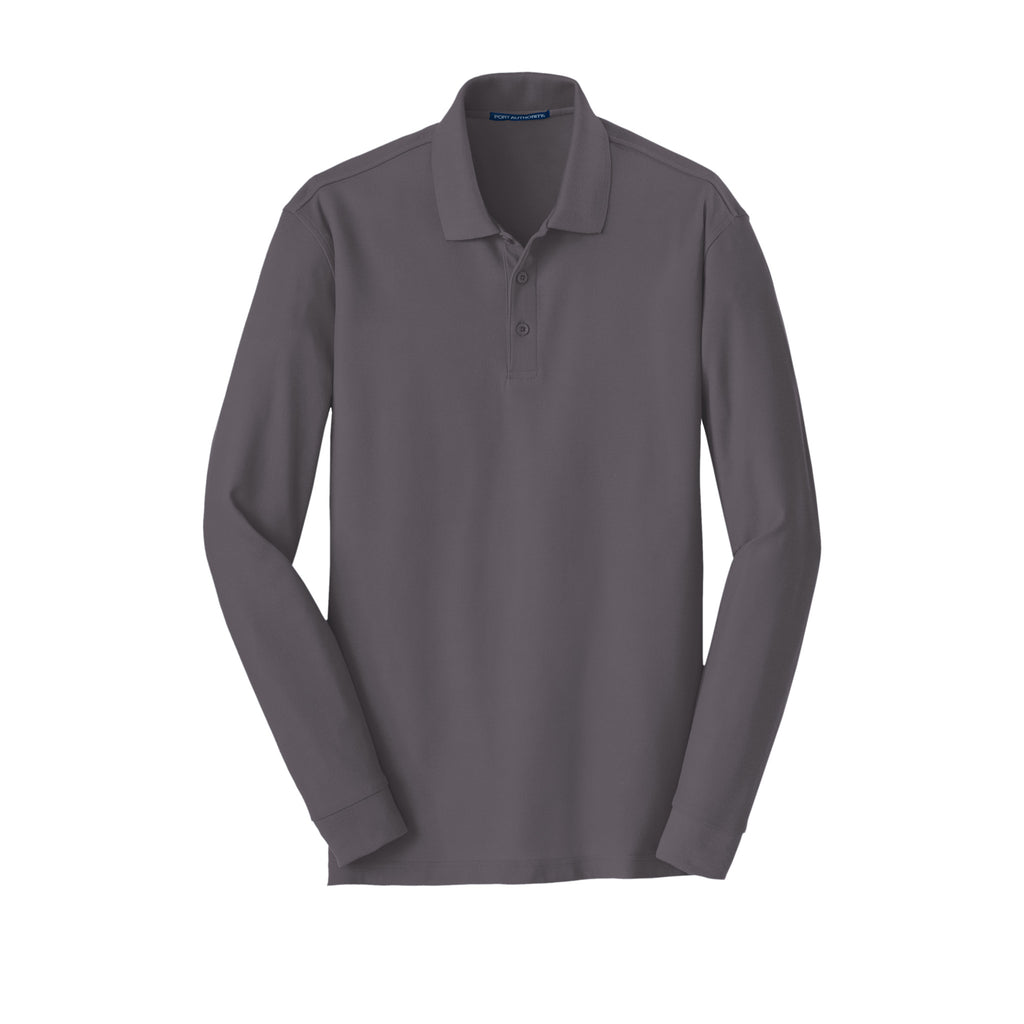 Port Authority K100LS Core Classic Long Sleeve Pique Polo | Custom Logo Print