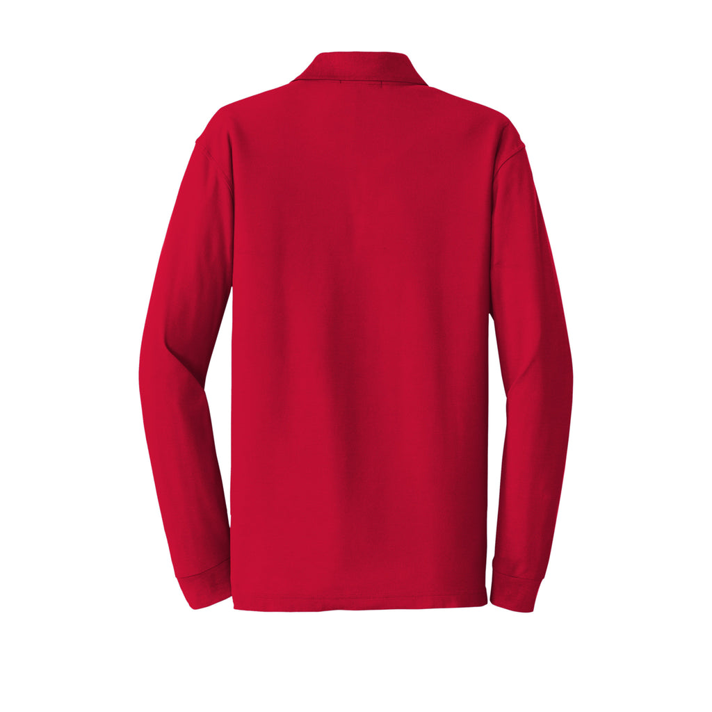 Port Authority K100LS Core Classic Long Sleeve Pique Polo | Custom Logo Print