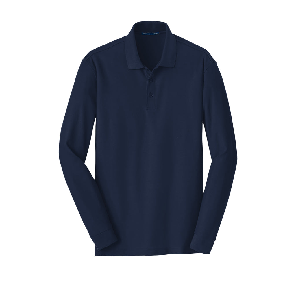 Port Authority K100LS Core Classic Long Sleeve Pique Polo | Custom Logo Print