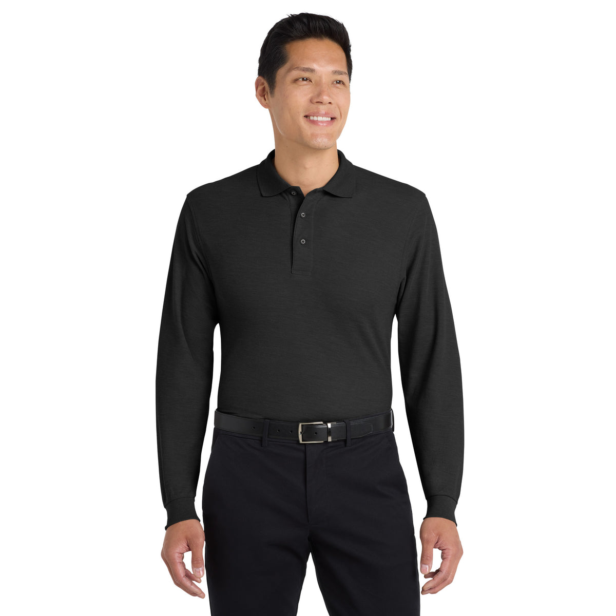 Port Authority K500LS Silk Touch Long Sleeve Polo | Custom Logo Print