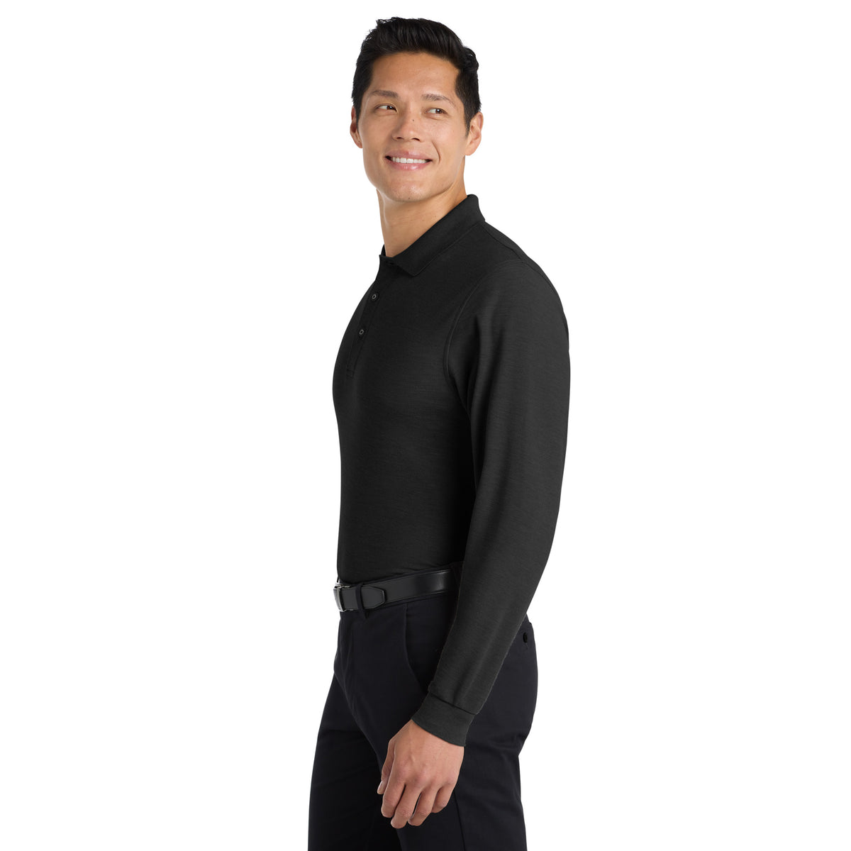 Port Authority K500LS Silk Touch Long Sleeve Polo | Custom Logo Print