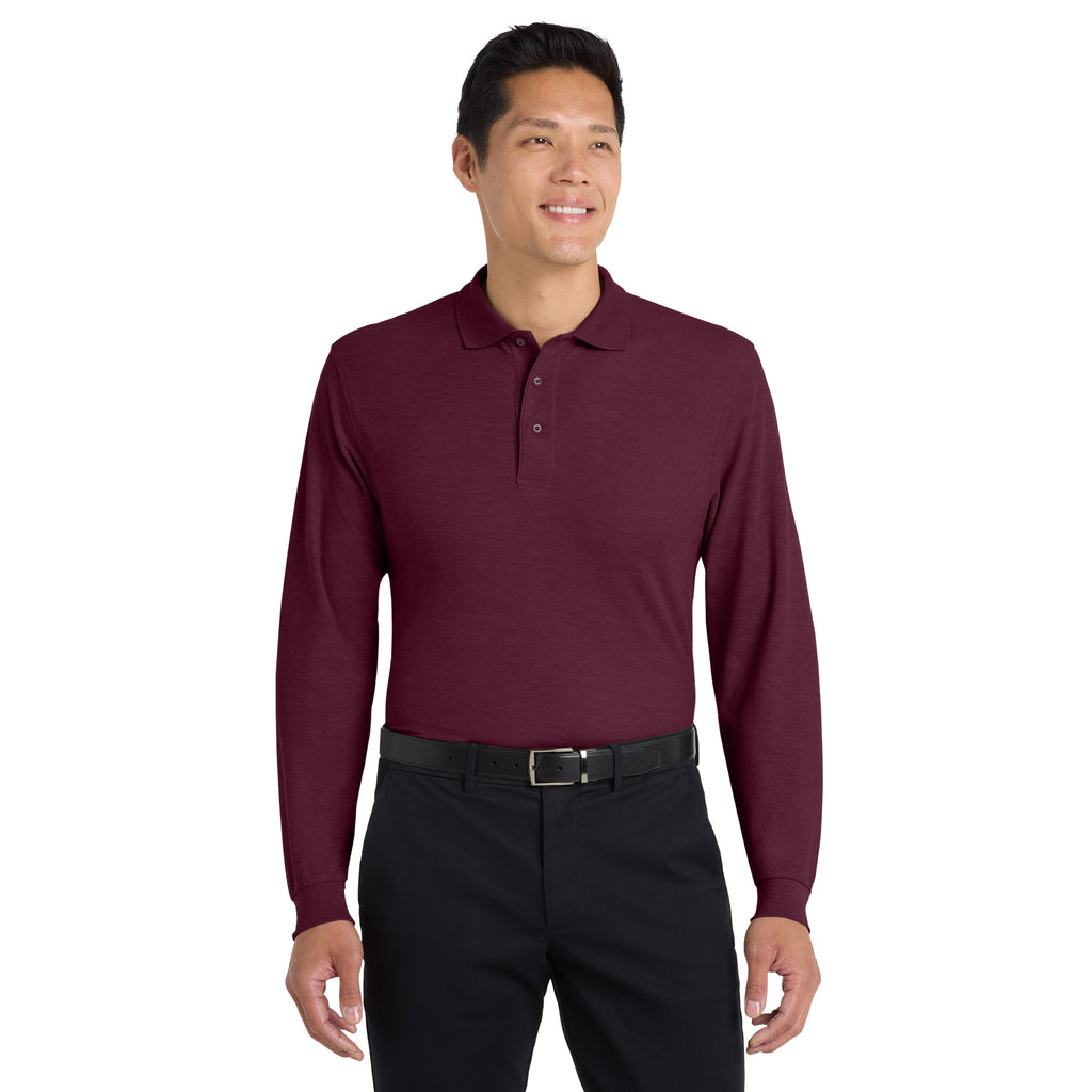 Port Authority K500LS Silk Touch Long Sleeve Polo | Custom Logo Print