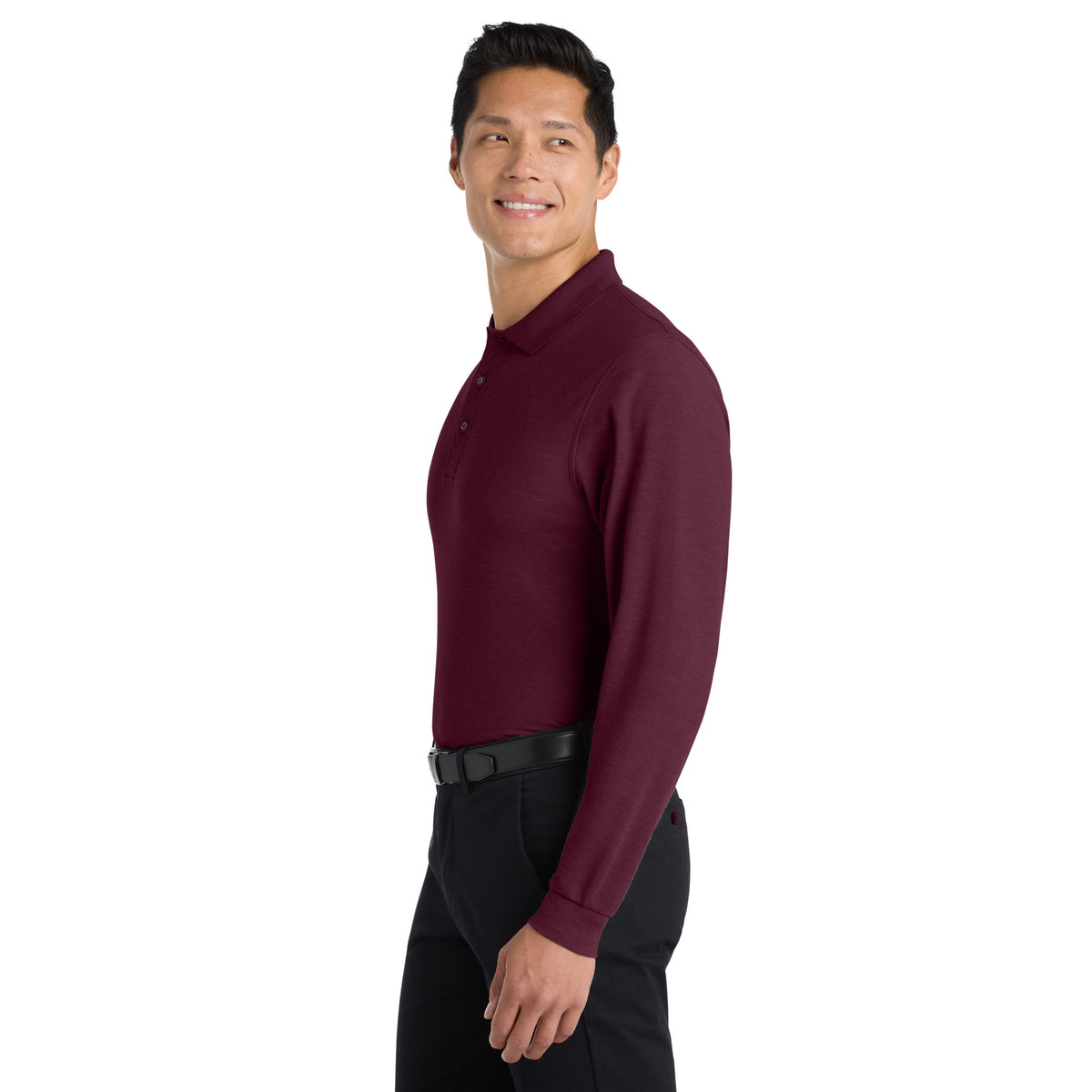 Port Authority K500LS Silk Touch Long Sleeve Polo | Custom Logo Print