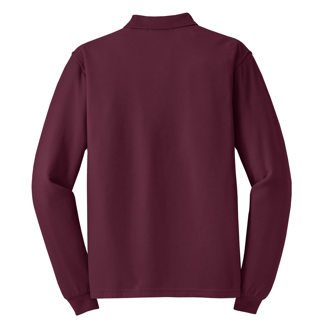 Port Authority K500LS Silk Touch Long Sleeve Polo | Custom Logo Print