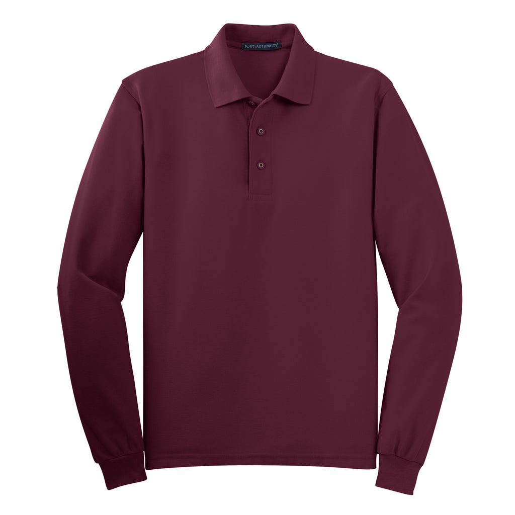 Port Authority K500LS Silk Touch Long Sleeve Polo | Custom Logo Print
