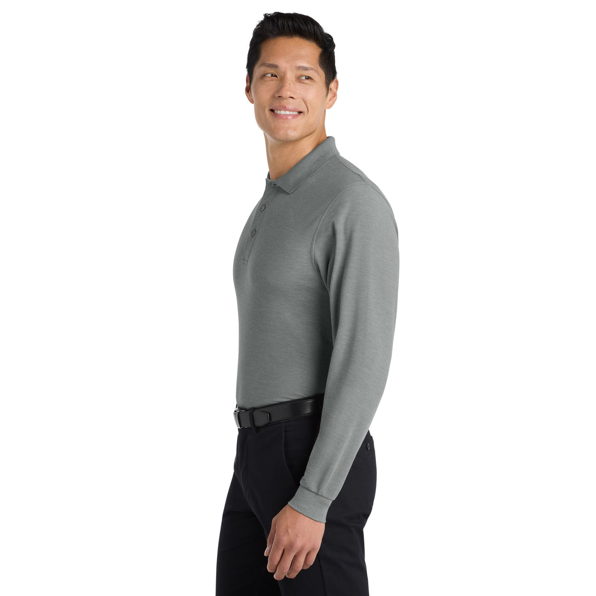 Port Authority K500LS Silk Touch Long Sleeve Polo | Custom Logo Print