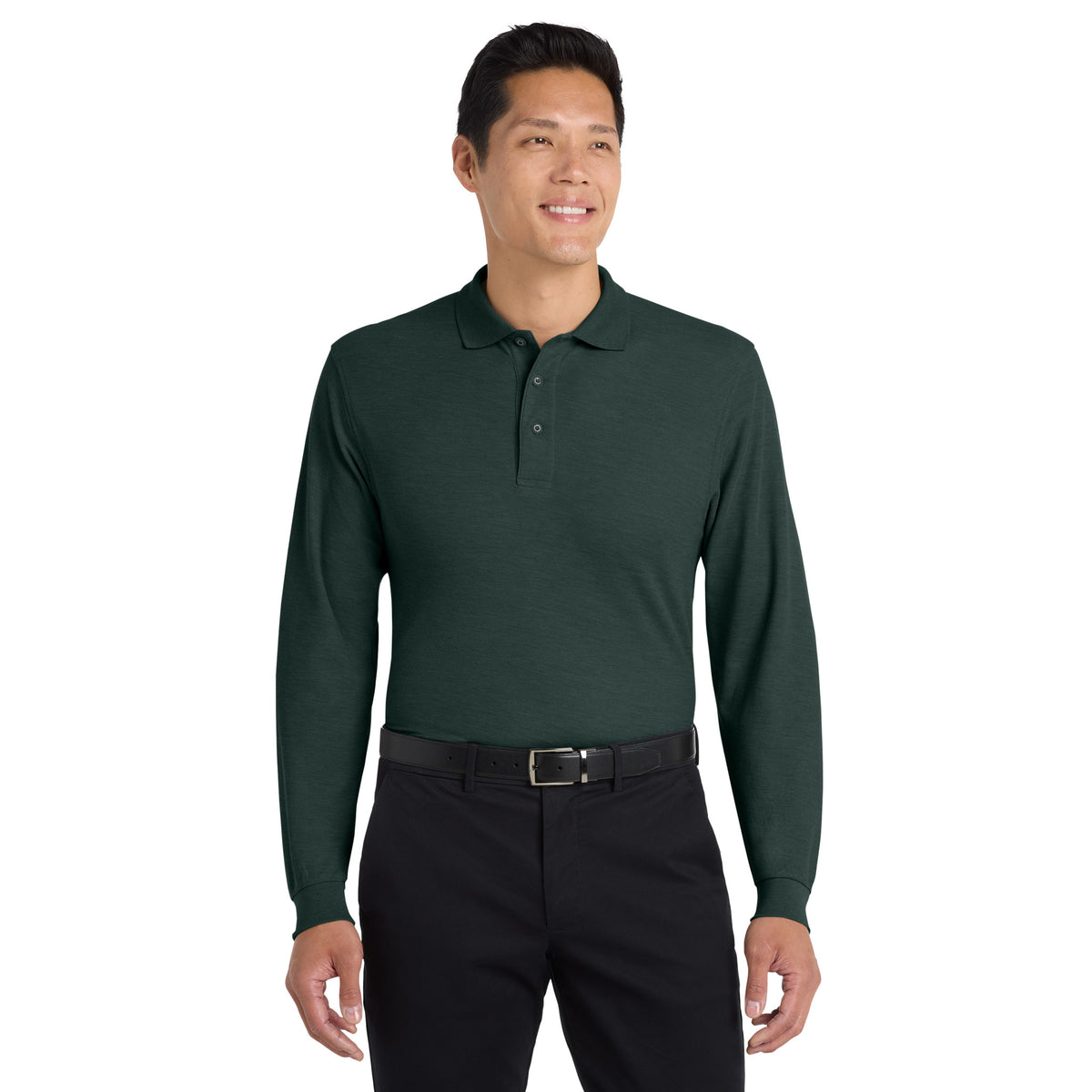 Port Authority K500LS Silk Touch Long Sleeve Polo | Custom Logo Print