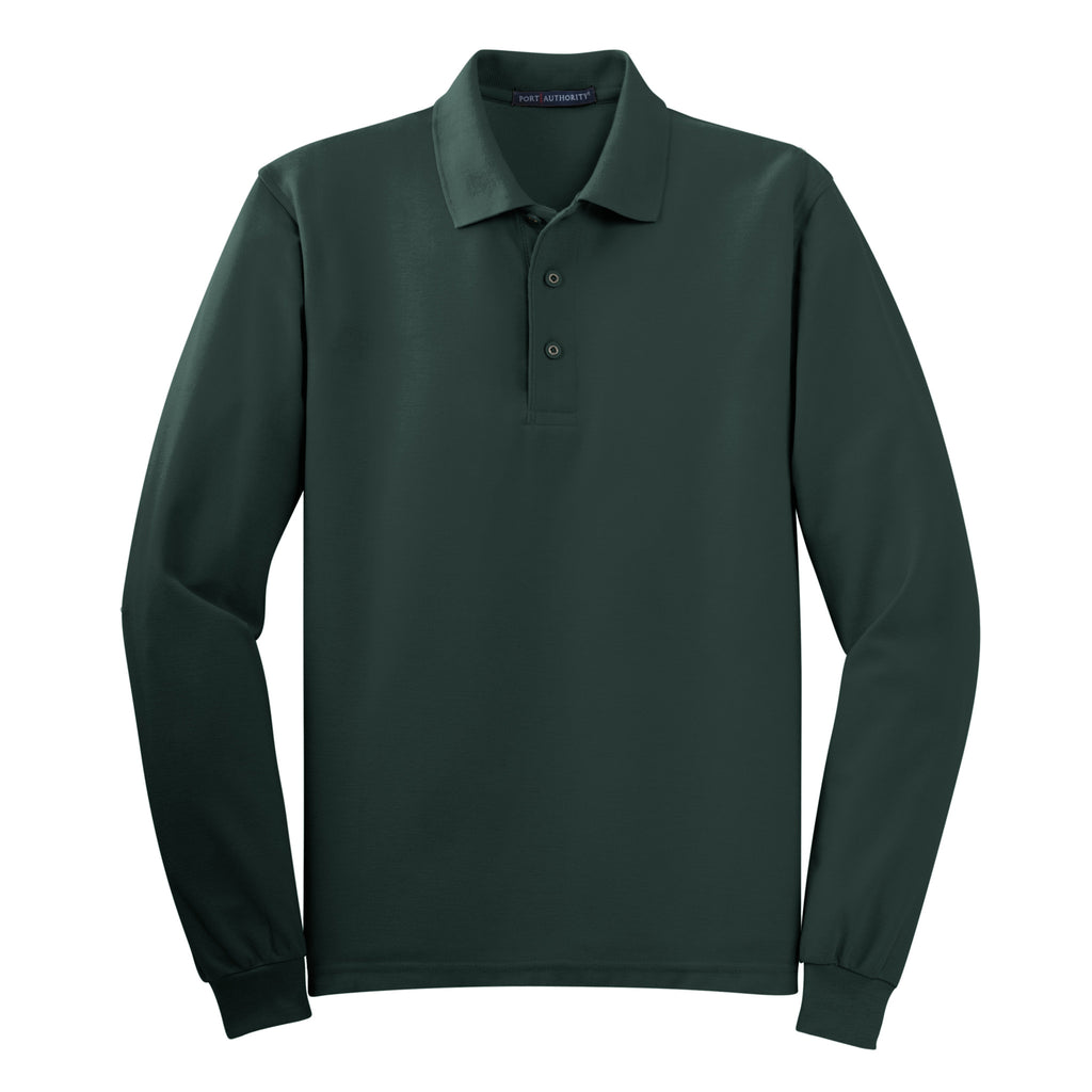 Port Authority K500LS Silk Touch Long Sleeve Polo | Custom Logo Print