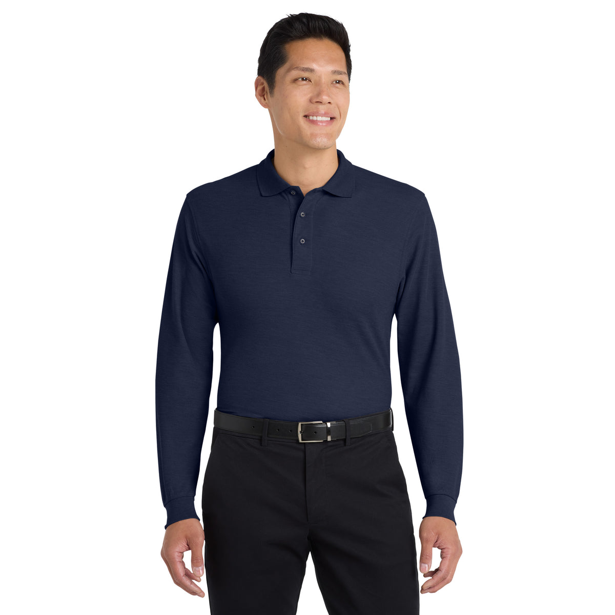 Port Authority K500LS Silk Touch Long Sleeve Polo | Custom Logo Print