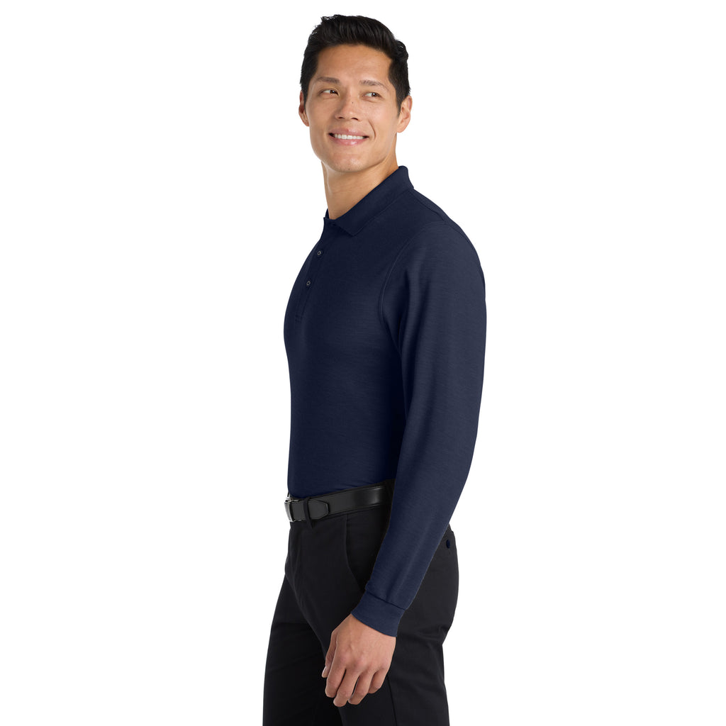 Port Authority K500LS Silk Touch Long Sleeve Polo | Custom Logo Print