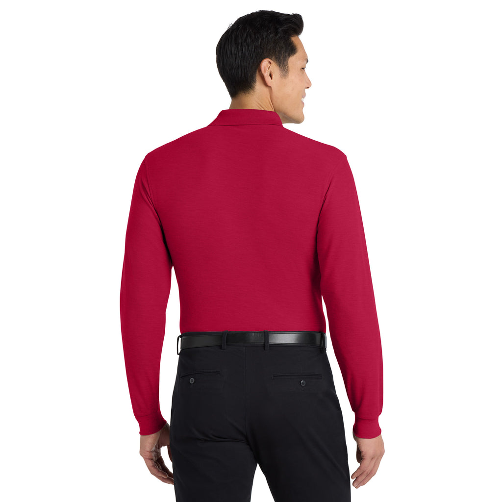 Port Authority K500LS Silk Touch Long Sleeve Polo | Custom Logo Print