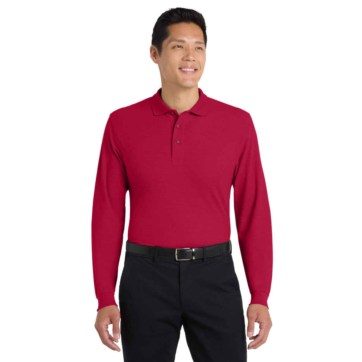 Port Authority K500LS Silk Touch Long Sleeve Polo | Custom Logo Print