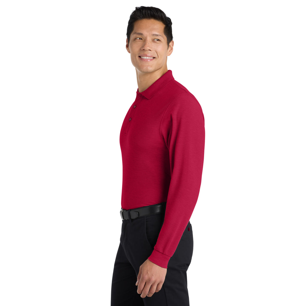 Port Authority K500LS Silk Touch Long Sleeve Polo | Custom Logo Print