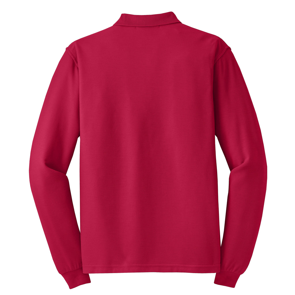 Port Authority K500LS Silk Touch Long Sleeve Polo | Custom Logo Print