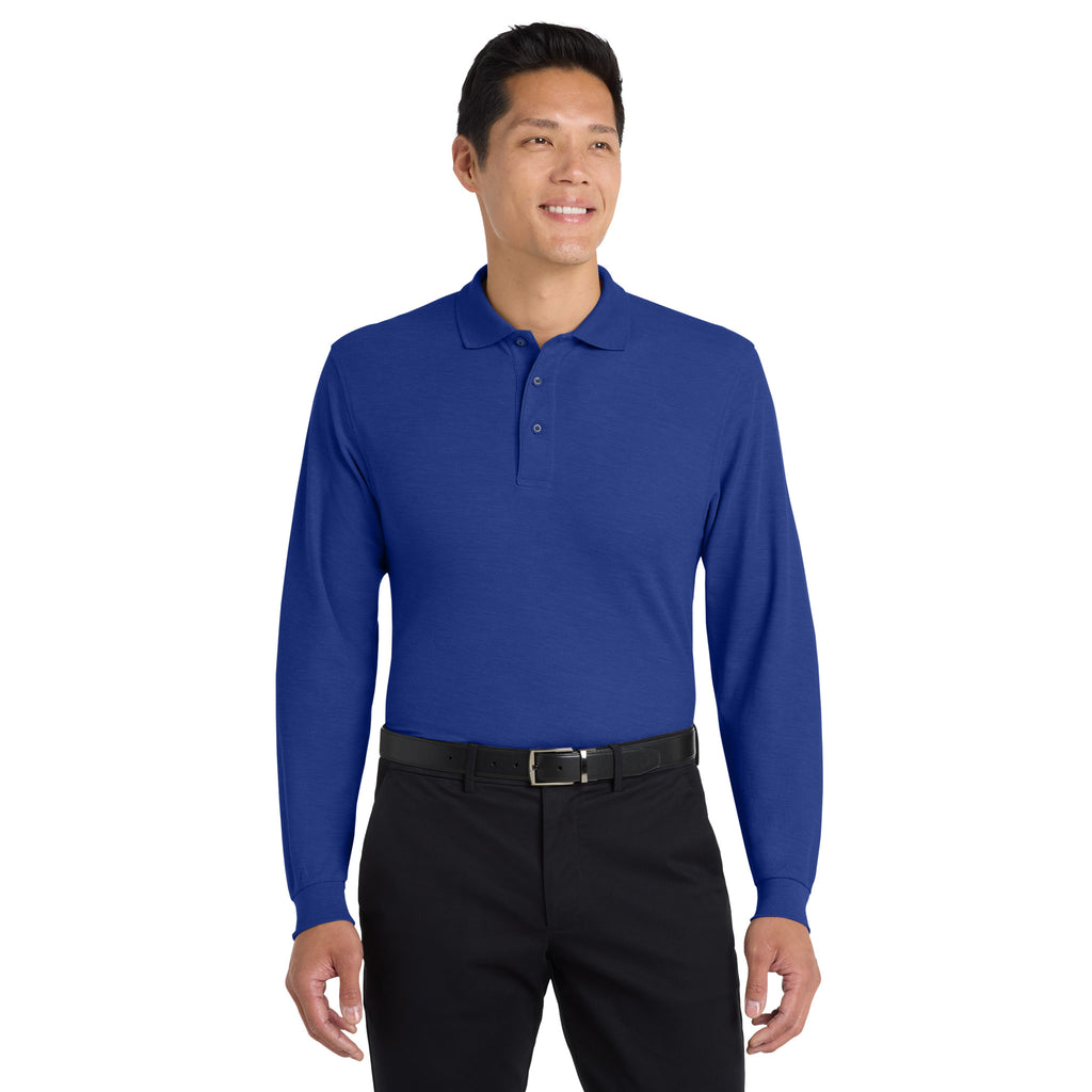 Port Authority K500LS Silk Touch Long Sleeve Polo | Custom Logo Print