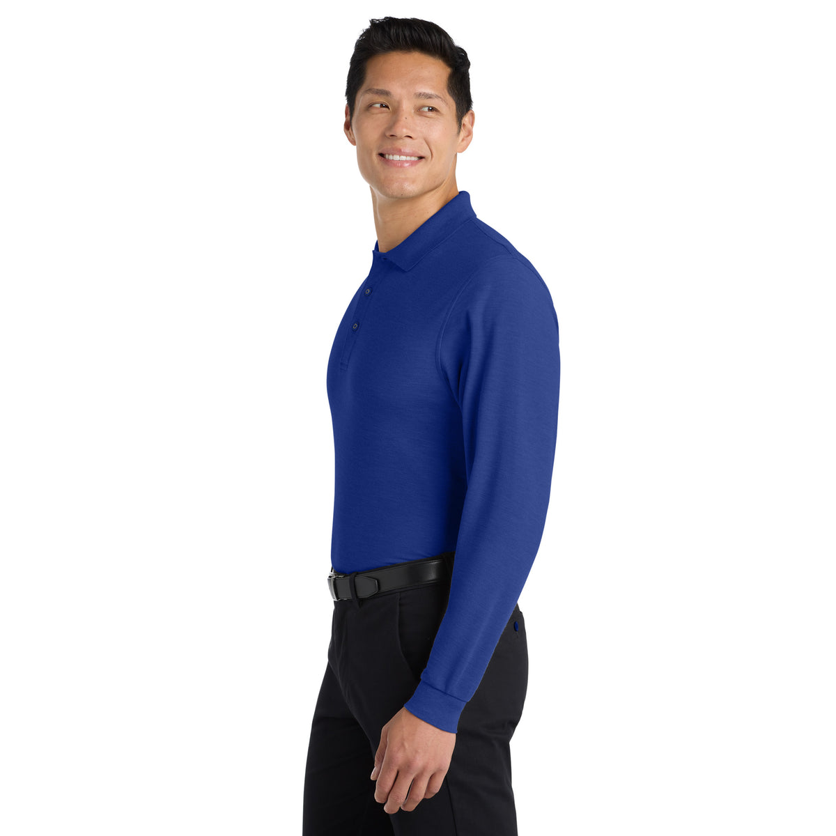 Port Authority K500LS Silk Touch Long Sleeve Polo | Custom Logo Print