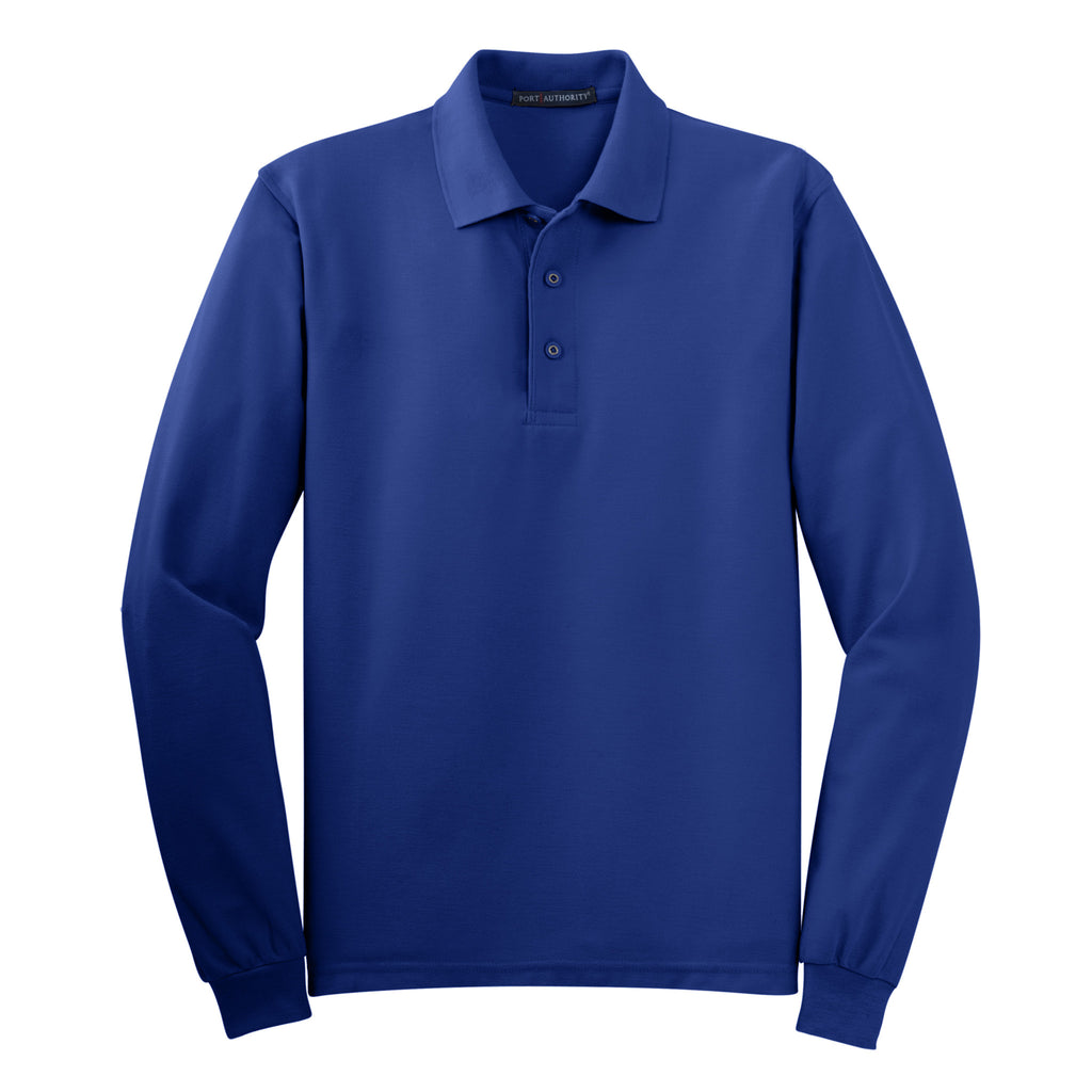 Port Authority K500LS Silk Touch Long Sleeve Polo | Custom Logo Print