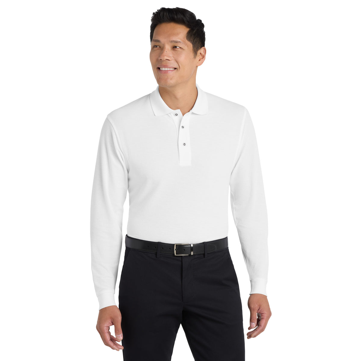 Port Authority K500LS Silk Touch Long Sleeve Polo | Custom Logo Print