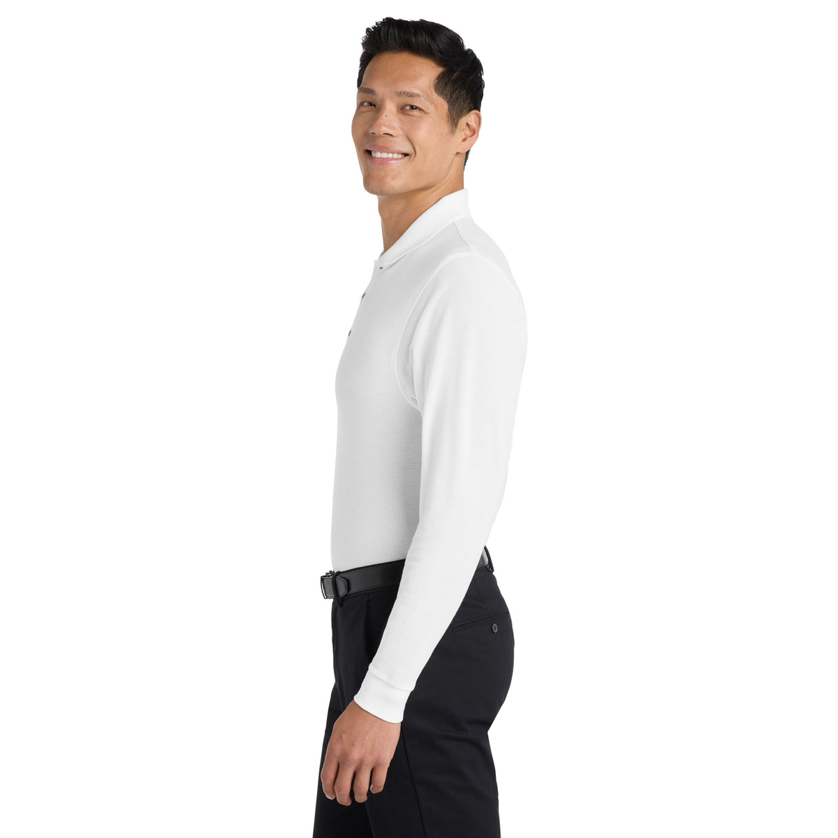 Port Authority K500LS Silk Touch Long Sleeve Polo | Custom Logo Print