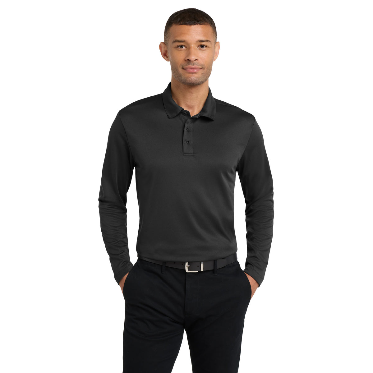 Port Authority K540LS Silk Touch Performance Long Sleeve Polo | Custom Logo Print